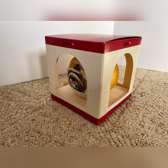 Vintage DOM ITP Blown Glass Ball Christmas Ornament Nativity Scene Fr Poland 5" - Picture 4 of 6